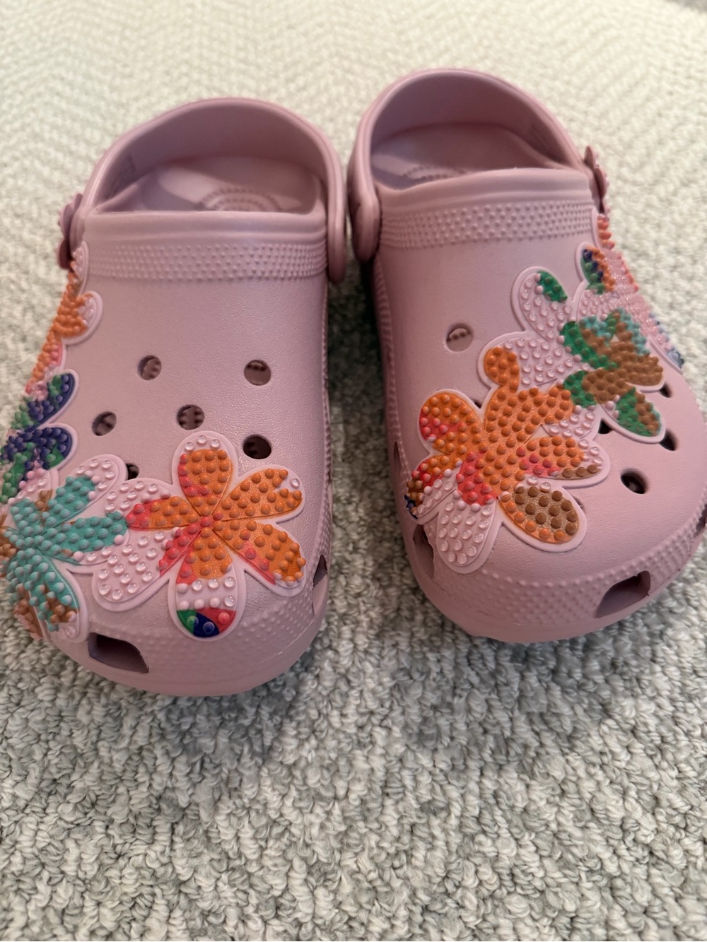 Floral beaded Crocs